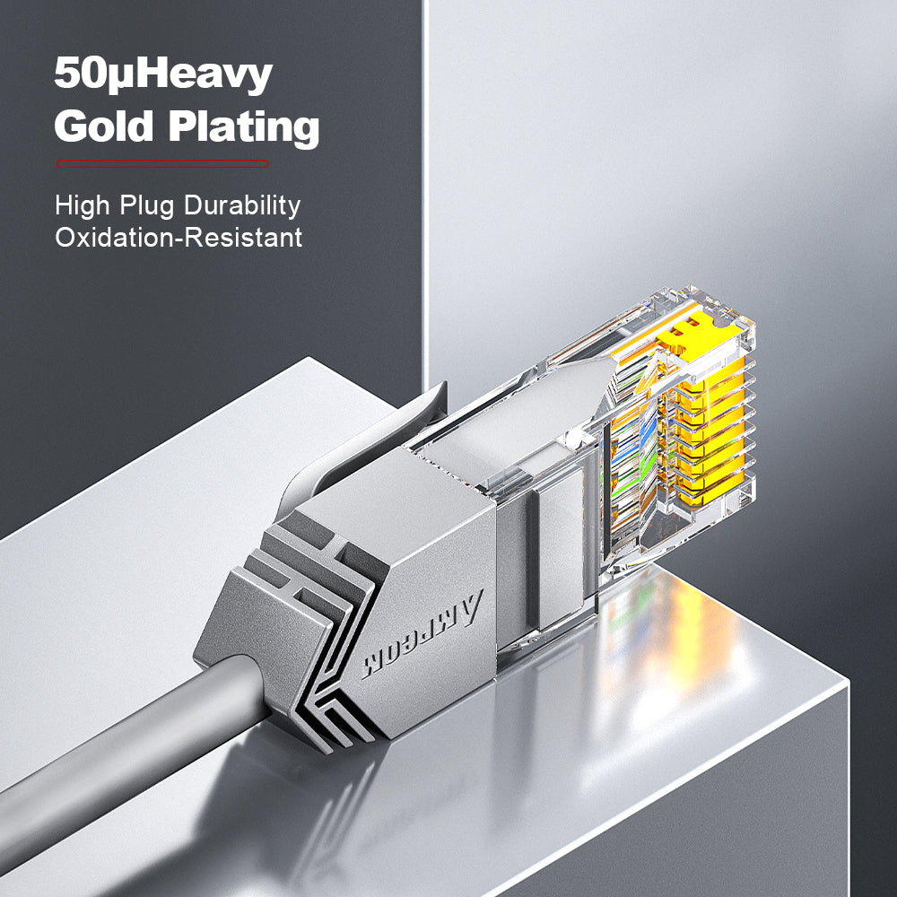 AMPCOM Cat6a 28AWG UTP Ultra-Slim LSZH Patch Cable for High-density Data Center Cabling