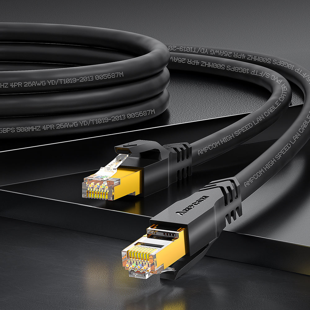 AMPCOM Ultra-Flexible Cat6a 26AWG S/FTP Network Patch Cable, Ultra-Flexible PVC Jacket