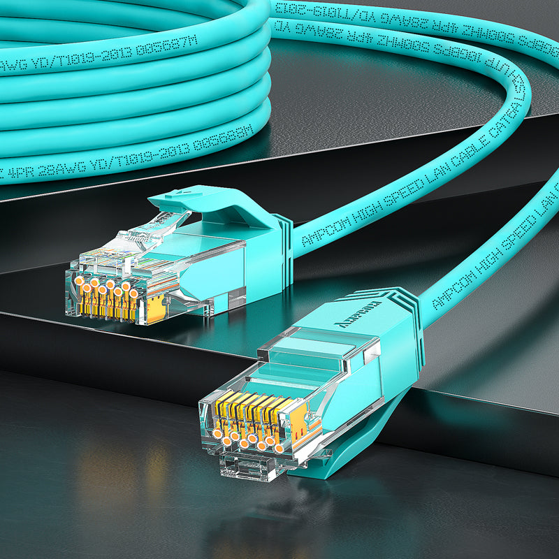 AMPCOM Cat6a 28AWG UTP Ultra-Slim LSZH Patch Cable for High-density Data Center Cabling