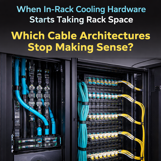Quando o hardware de refrigeração embutido no rack começa a ocupar espaço, quais arquiteturas de cabeamento deixam de fazer sentido?