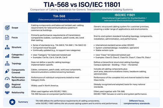 AMPCOM TIA-568 vs ISO/IEC 11801