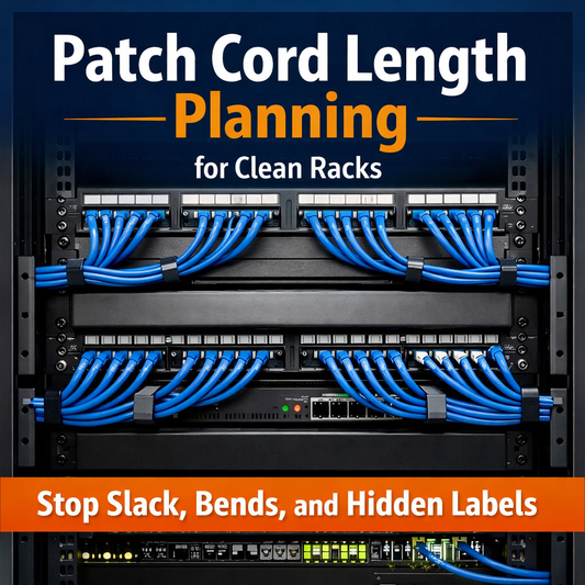 Patch Cord Length Planning for Clean Racks: Stop Slack, Bends, and Hidden Labels