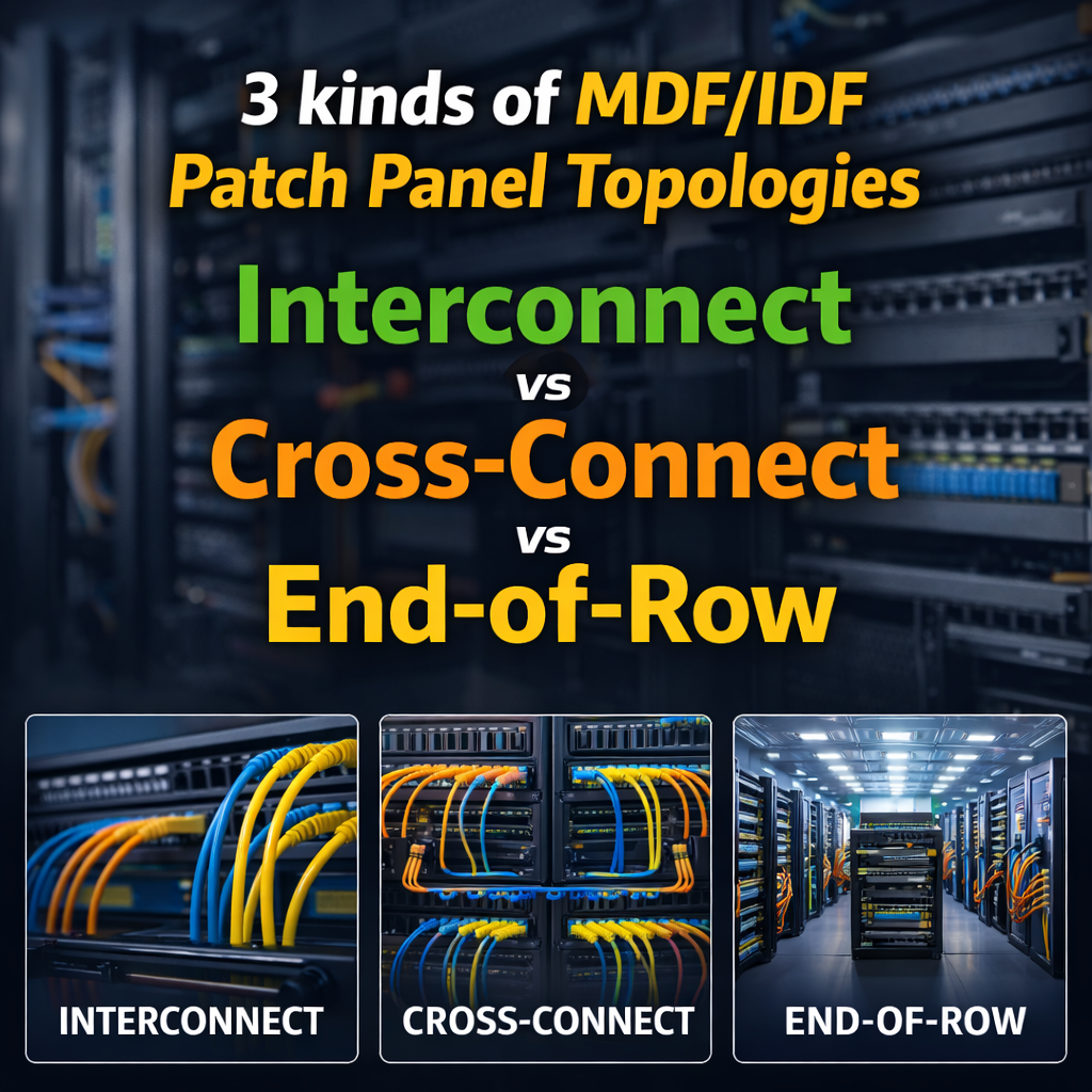 Interconnect vs Cross-Connect vs End-of-Row: MDF/IDF Patch Panel ...
