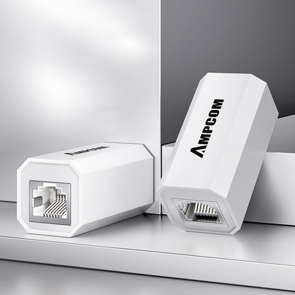 Conector em linha AMPCOM Cat6 blindado Gigabit RJ45
