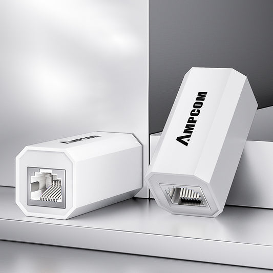 AMPCOM Cat6 Shielded Gigabit RJ45 Inline Coupler