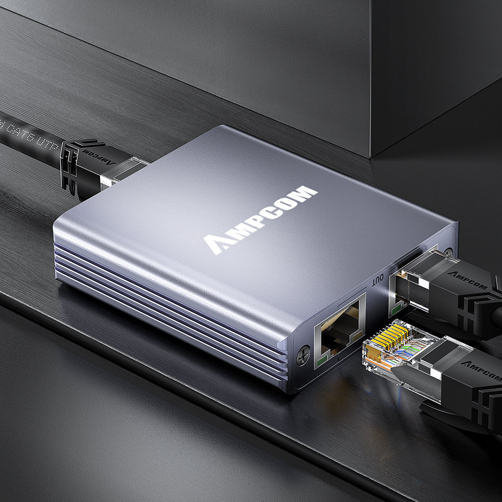  Divisor de cabo de rede AMPCOM 1 para 2 RJ45 