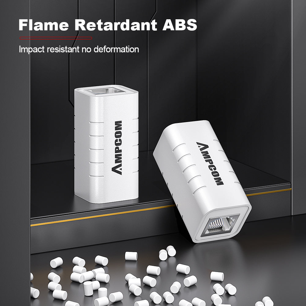 Conector em linha AMPCOM Cat6 blindado Gigabit RJ45