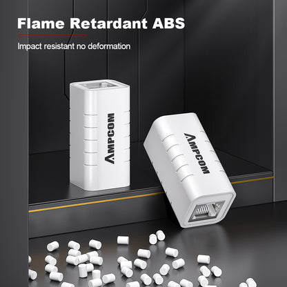 Conector em linha AMPCOM Cat6 blindado Gigabit RJ45