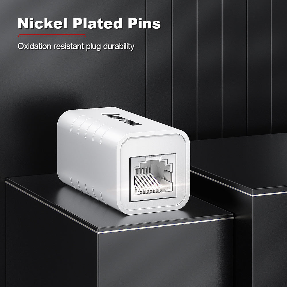 Conector em linha AMPCOM Cat6 blindado Gigabit RJ45