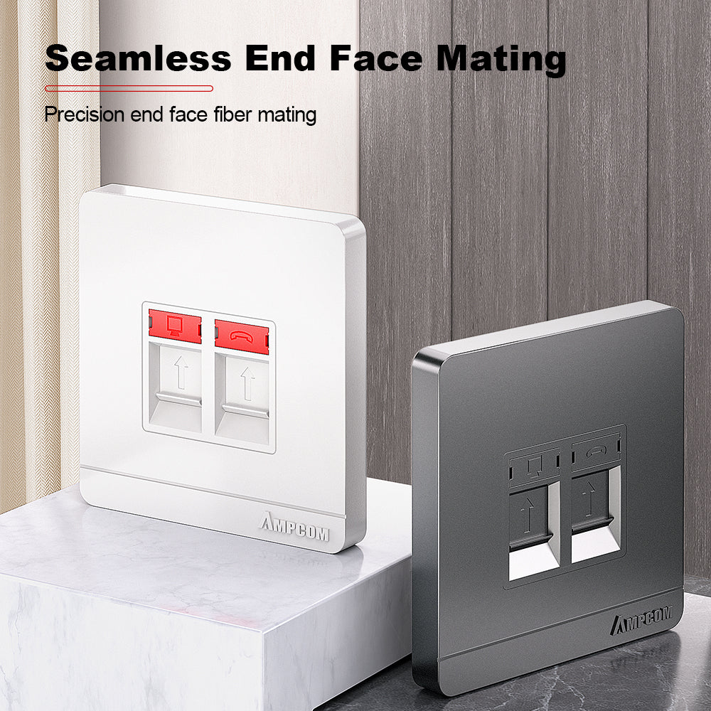 AMPCOM A86 Series CAT6/CAT6A Single-Port Network Faceplate