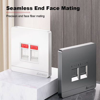 AMPCOM A86 Series CAT6/CAT6A Single-Port Network Faceplate