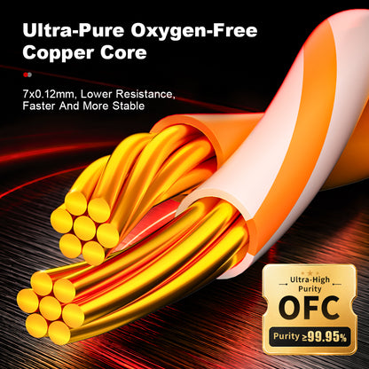 AMPCOM Cat6a 28AWG UTP Ultra-Flexible Ultra-Slim Flame-Retardant Patch Cords for High-density Data Center Cabling