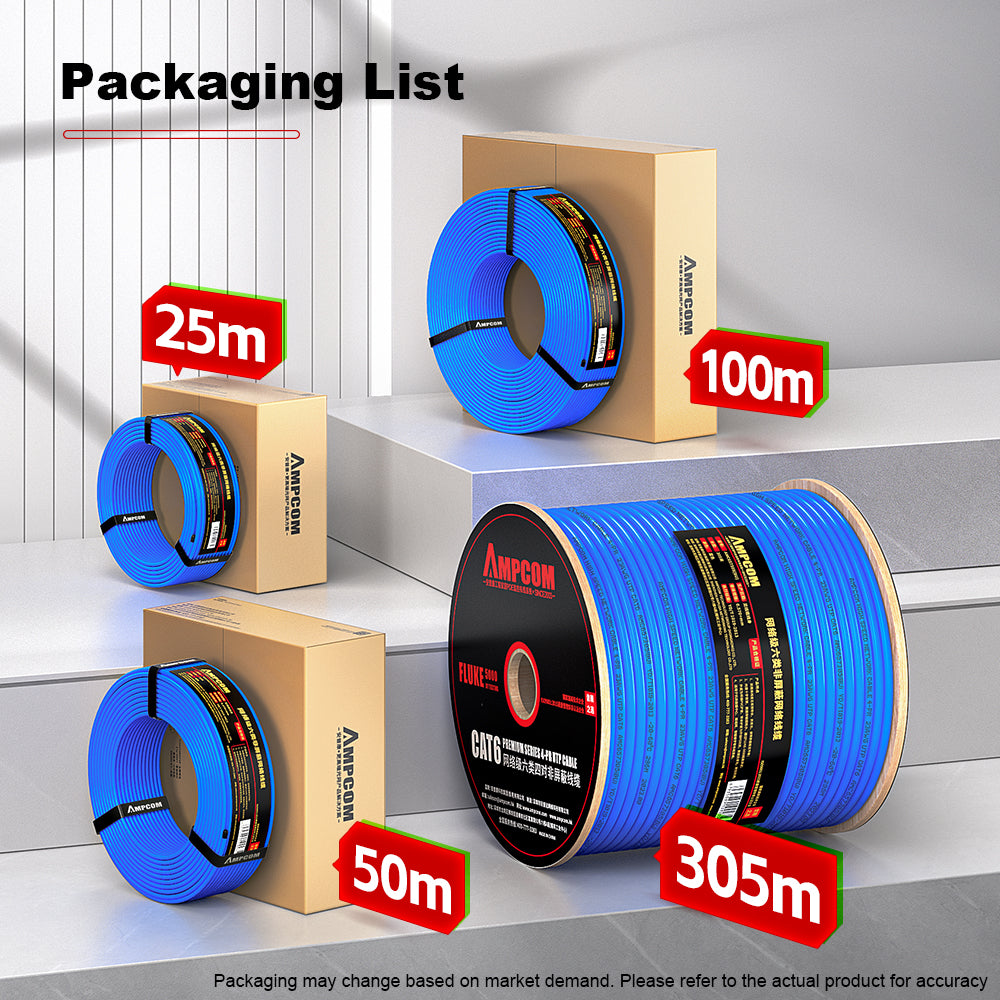 AMPCOM Cat6 Ethernet Bulk Cable