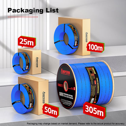 AMPCOM Cat6 Ethernet Bulk Cable