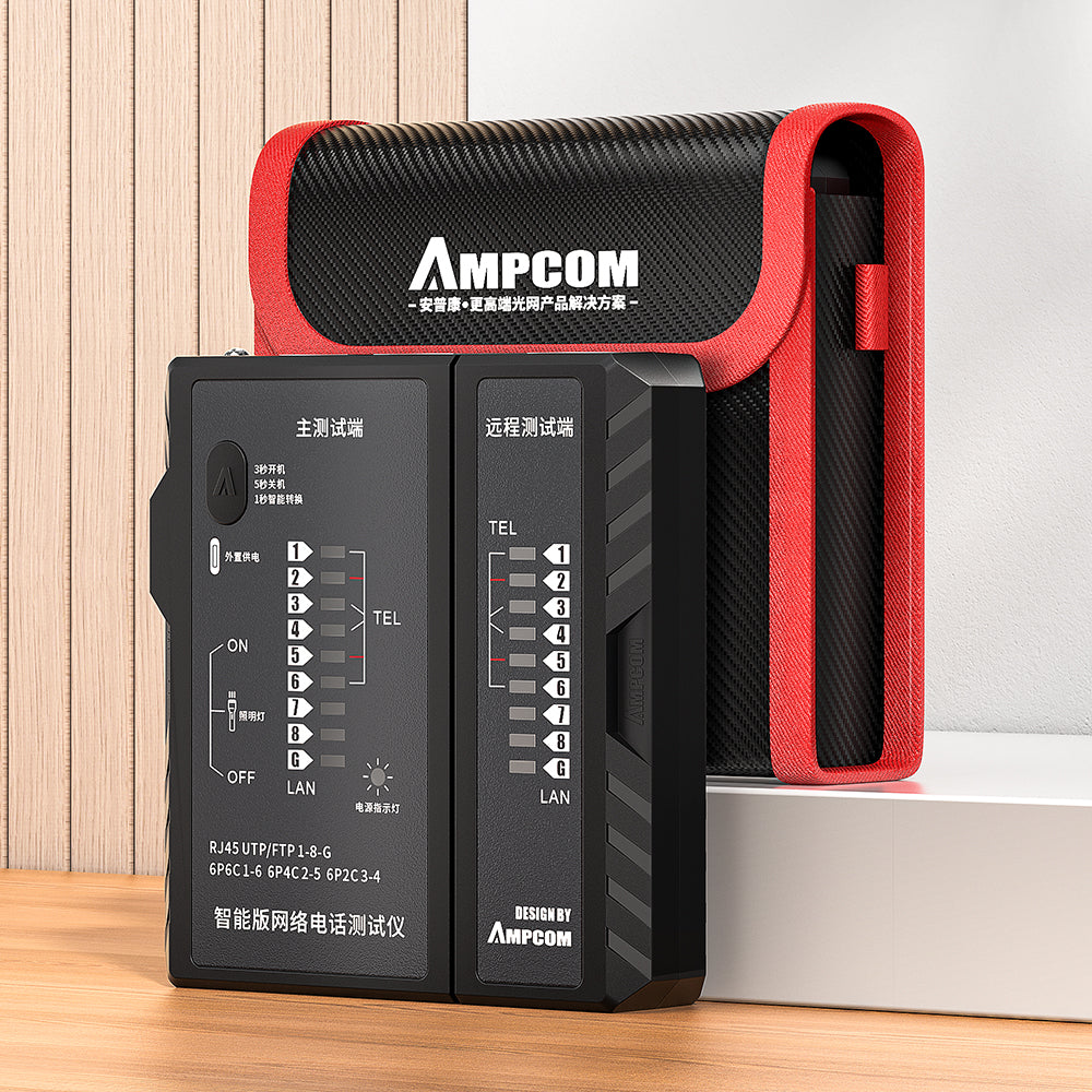AMPCOM Network Cable Tester for RJ45 Ethernet & RJ11 Telephone Line Testing