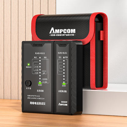 AMPCOM Network Cable Tester for RJ45 Ethernet & RJ11 Telephone Line Testing