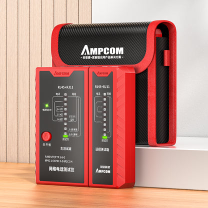 AMPCOM Network Cable Tester for RJ45 Ethernet & RJ11 Telephone Line Testing