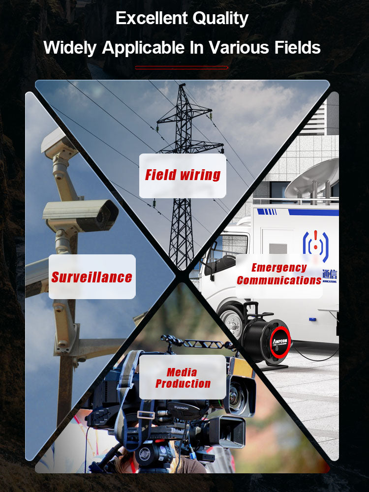 Carrinho telescópico AMPCOM TPU para instalação de cabos de fibra óptica: extremamente prático.