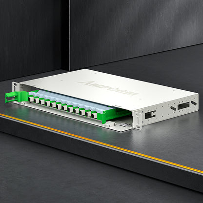 AMPCOM 96-Port Optical Distribution Frame (ODF), Multimode Fiber Patch Panel with SC Couplers & Pigtails