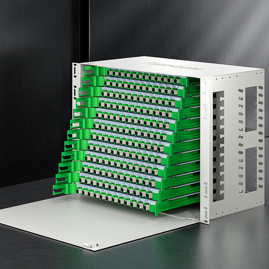 AMPCOM 144-Port Optical Distribution Frame (ODF), Multimode Fiber Patch Panel with SC Couplers & Pigtails