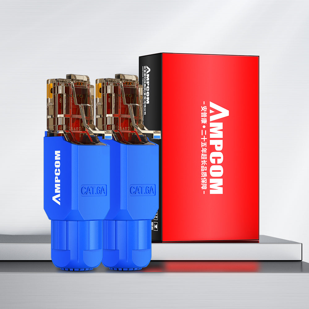 AMPCOM Cat6a Unshielded Tool-Free RJ45 Connector