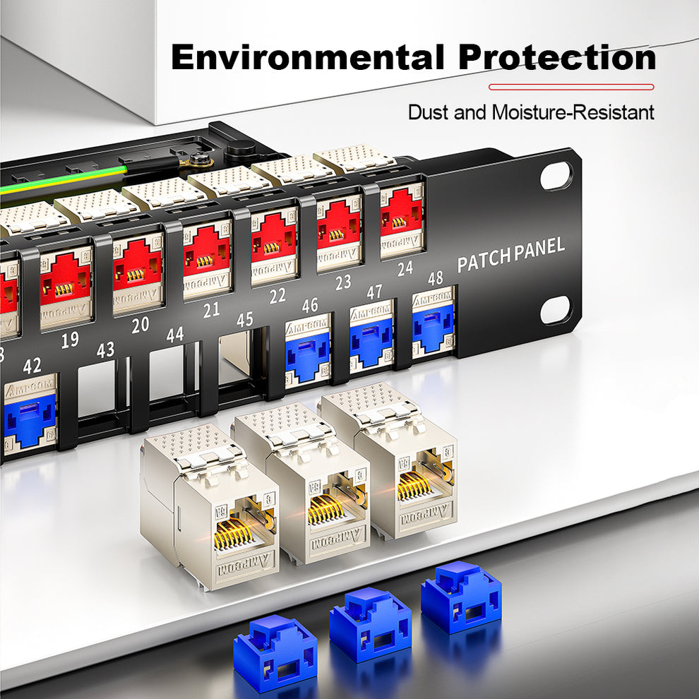 AMPCOM RJ45 Port Lock, Anti-Theft Plug with Key, Triple Locking ...