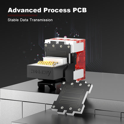 Conector Keystone AMPCOM CAT6 não blindado de 180° com encaixe por pressão para rede Ethernet, carcaça preta