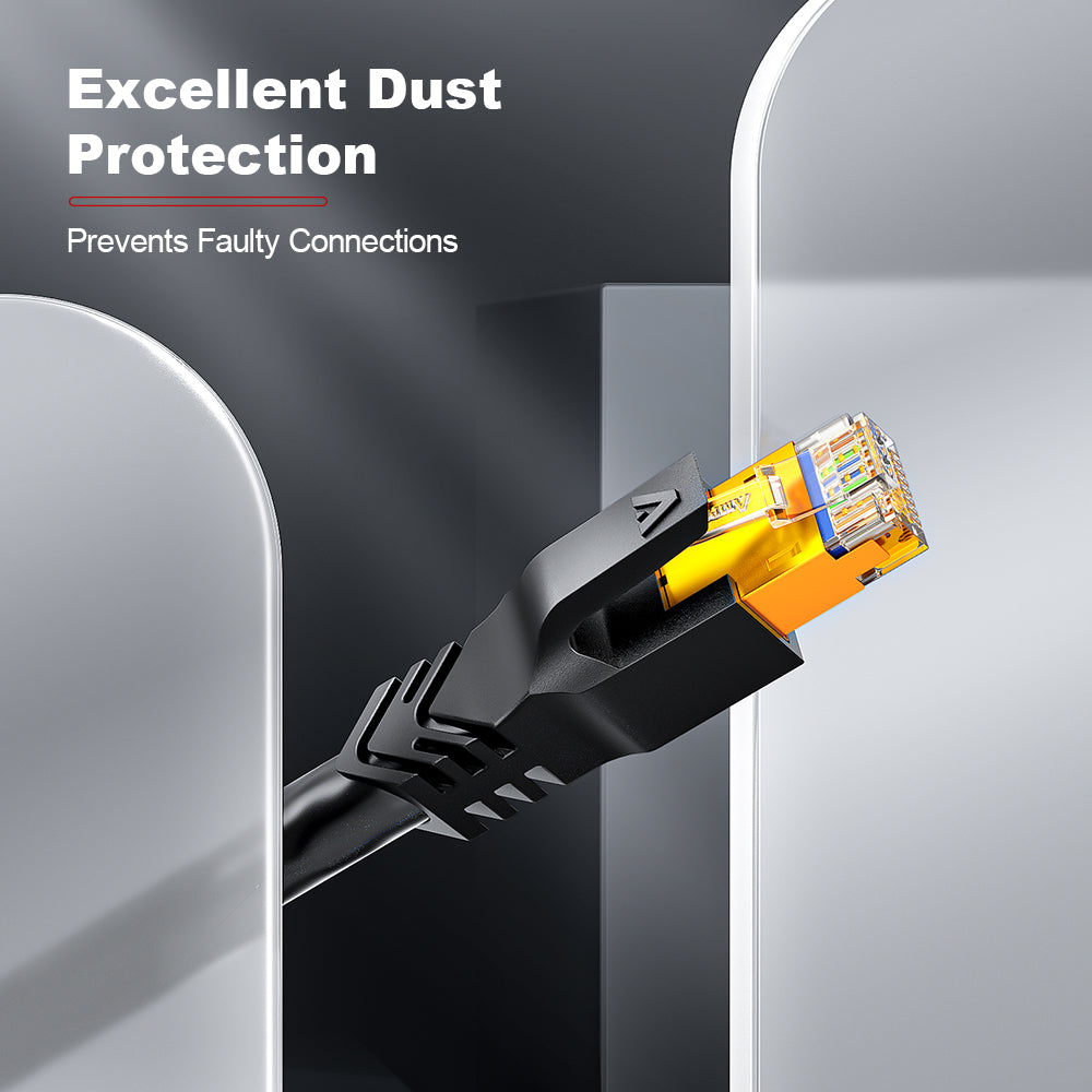 AMPCOM RJ45 Connector Plug Covers 7.5mm for CAT6a/CAT7 Ethernet Network Cable