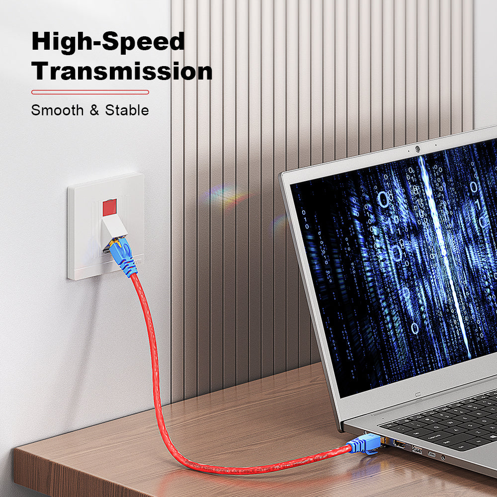 AMPCOM Cat5e Pass-Through Shielded RJ45 Connector, Gold-Plated Contacts, 1.0mm Conductor Hole