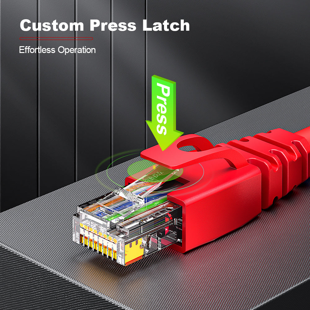 AMPCOM RJ45 Connector Plug Covers 7.5mm for CAT6a/CAT7 Ethernet Network Cable