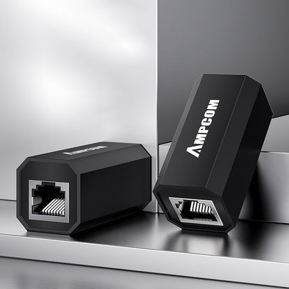 Conector em linha AMPCOM Cat6 blindado Gigabit RJ45
