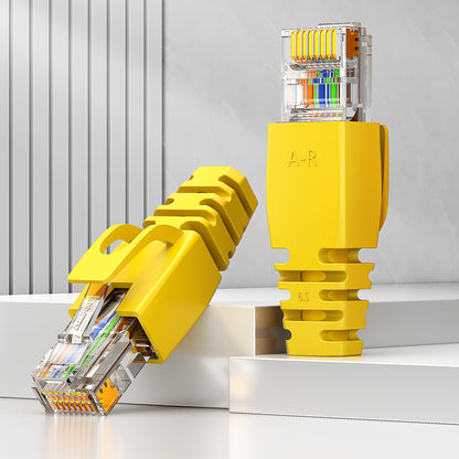 AMPCOM RJ45 Connector Plug Covers 6.5mm for CAT5E/CAT6 Ethernet Network Cable