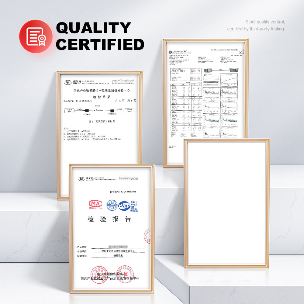 AMPCOM Front-Removable 1U 24-Port Unshielded Patch Panel, 19-inch Rack Mount with Cable Management Rings