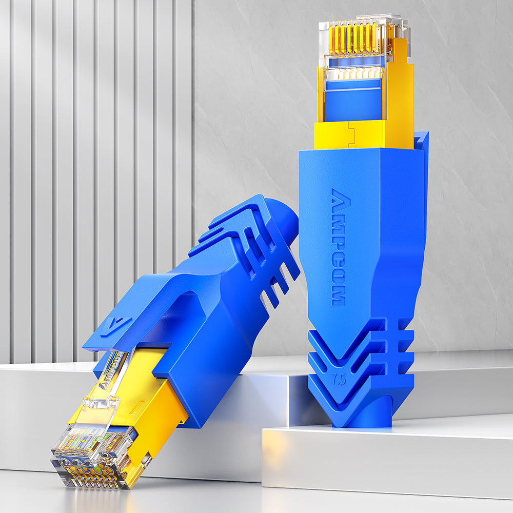 AMPCOM RJ45 Connector Plug Covers 7.5mm for CAT6a/CAT7 Ethernet Network Cable