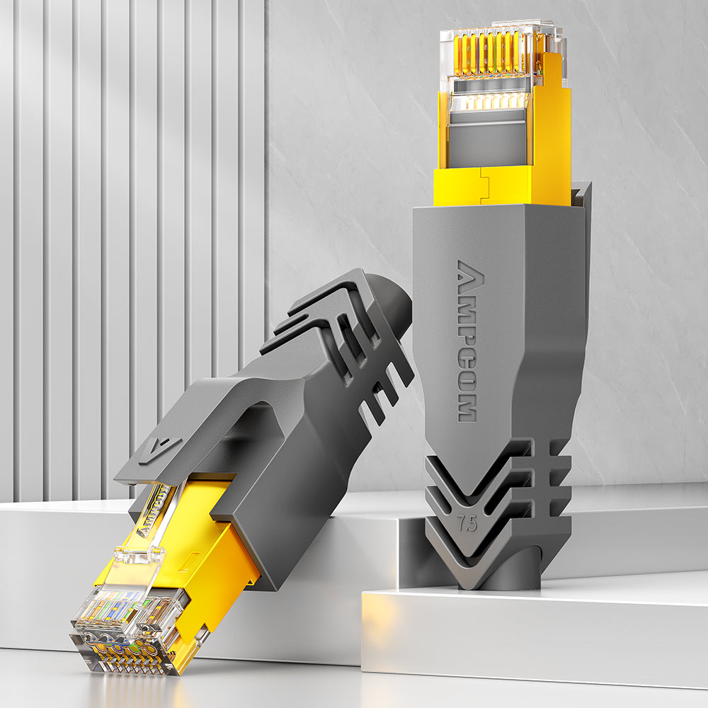 AMPCOM RJ45 Connector Plug Covers 7.5mm for CAT6a/CAT7 Ethernet Network Cable