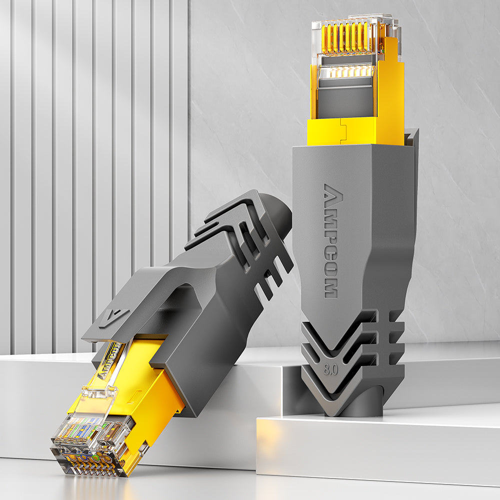 AMPCOM RJ45 Connector Plug Covers 8.0mm for CAT6a/CAT7/CAT8 Ethernet Network Cable