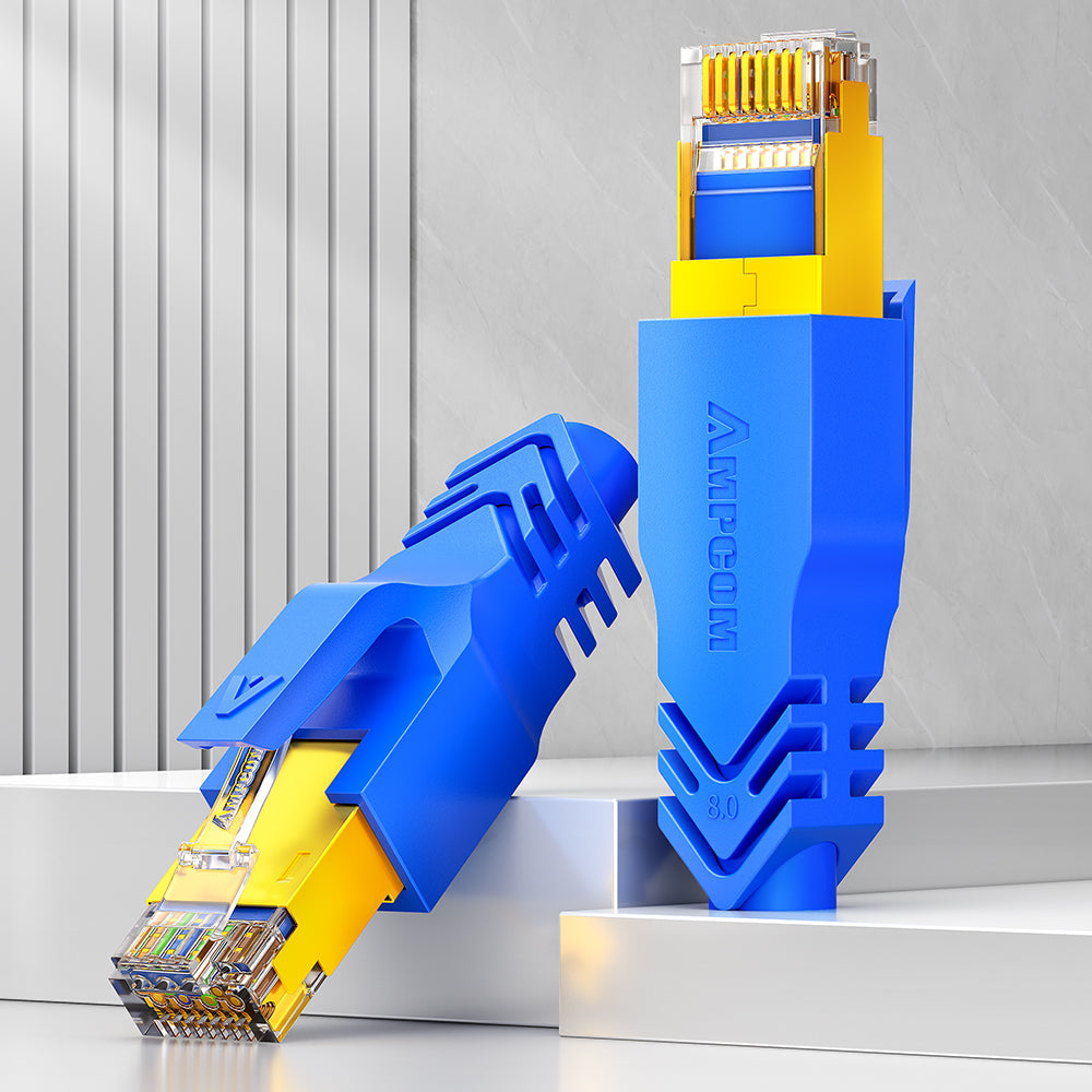 AMPCOM RJ45 Connector Plug Covers 8.0mm for CAT6a/CAT7/CAT8 Ethernet Network Cable