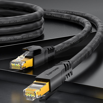 AMPCOM Cat6a S/FTP 24AWG LSZH Patch Cable for Data Center Cabling or Surveillance System Wiring