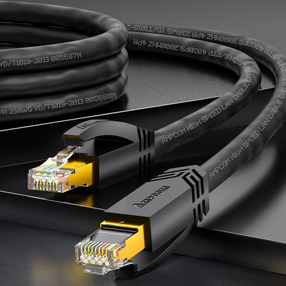 AMPCOM Cat8 S/FTP 24AWG LSZH Patch Cable for Data Center Cabling or Surveillance System Wiring