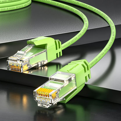AMPCOM Cat6a 28AWG UTP Ultra-Flexible Ultra-Slim Flame-Retardant Patch Cords for High-density Data Center Cabling