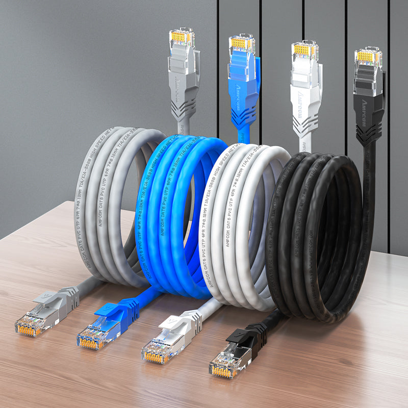 Cabo de rede AMPCOM CAT6 não blindado (UTP) em PVC 
