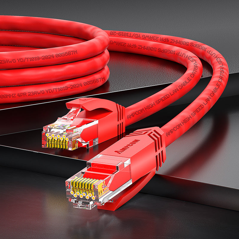 AMPCOM CAT6/CAT6a Unshielded (UTP) LSZH Network Patch Cable for Data Center Cabling or Surveillance System Wiring