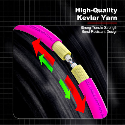 AMPCOM OM4 50/125μm LC to LC Multimode Duplex Fiber Patch Cable, LSZH 2.0mm Jacket