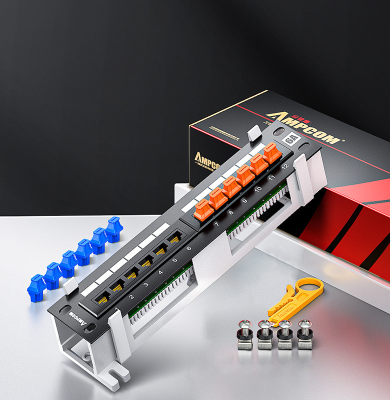 AMPCOM Patch Panels – Professional Network & AV Cable Management Solutions