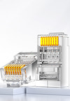 AMPCOM RJ45 Connectors - UTP/STP, Shielded, Gold/Nickel Plated, Tool ...
