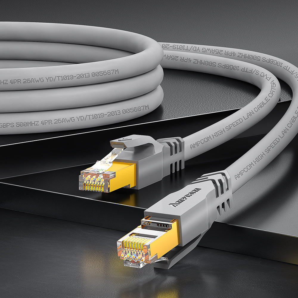 AMPCOM Ultra-Flexible Cat6a 26AWG S/FTP Network Patch Cable, Ultra-Flexible PVC Jacket