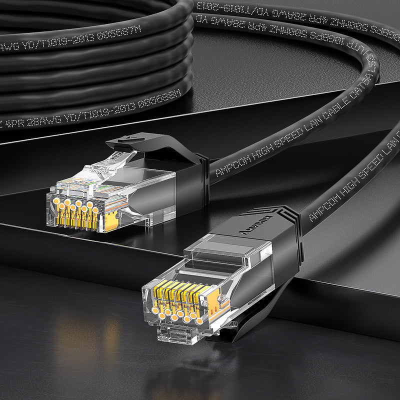 AMPCOM Cat6a 28AWG UTP Ultra-Slim LSZH Patch Cable for High-density Data Center Cabling