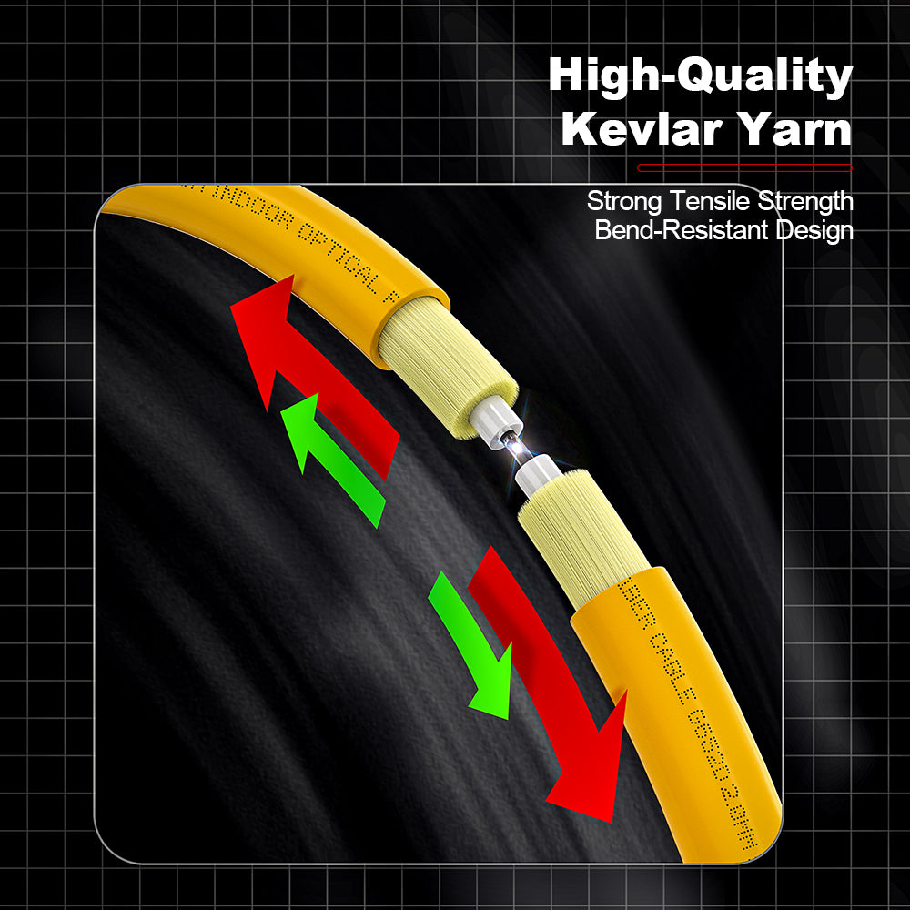AMPCOM LC to SC SMF 9/125μm Single Mode (OS2) Duplex Fiber Optic Patch Cable, LSZH OFNR 2.0mm Jacket