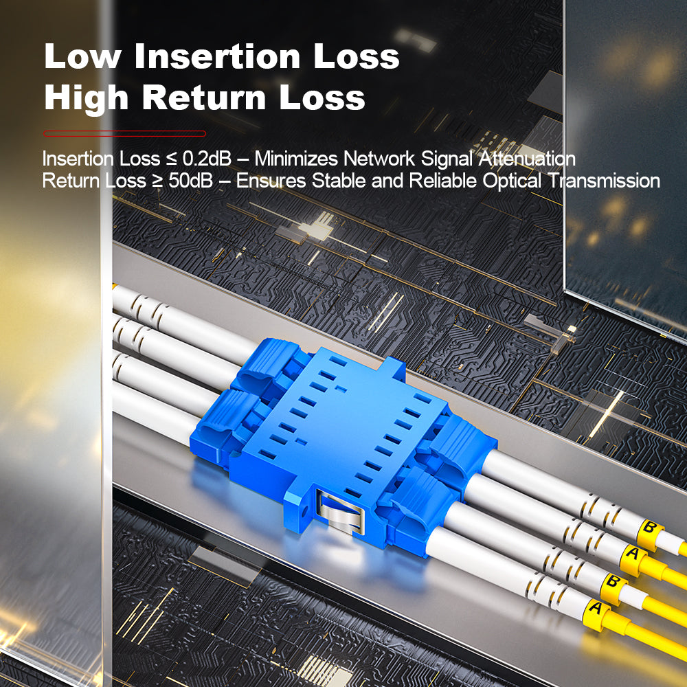 AMPCOM LC to SC SMF 9/125μm Single Mode (OS2) Duplex Fiber Optic Patch Cable, LSZH OFNR 2.0mm Jacket